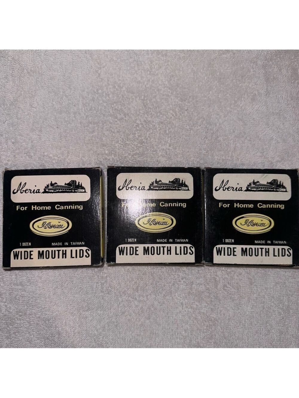 RARE Vintage NIB Iberia Wide Mouth Canning Jar Lids Set Of 3